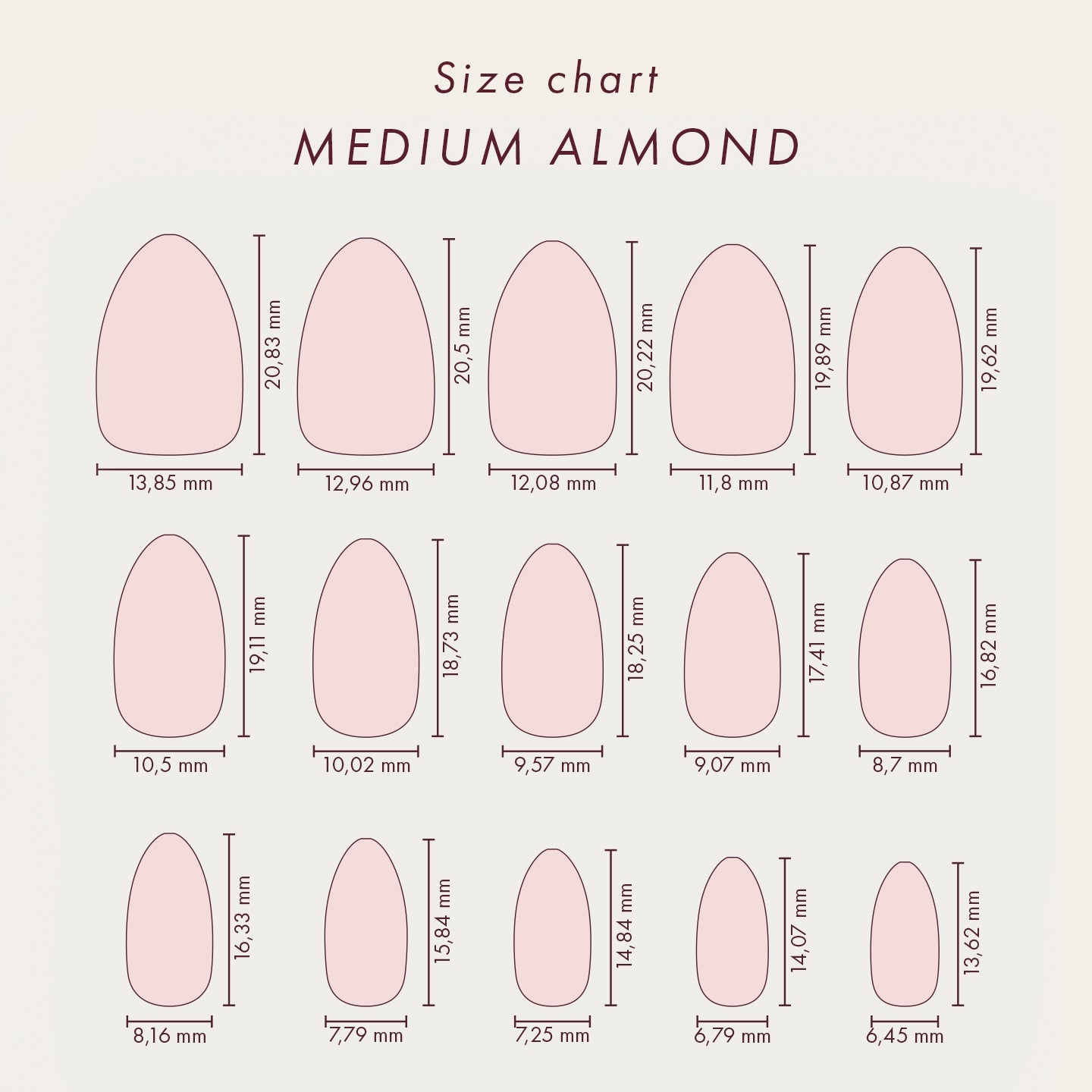Ruby Red, Medium Almond
