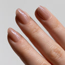 Glazed Latte, Short Almond, press on nails