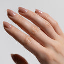 Glazed Latte, Short Almond, press on nails
