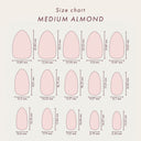 Cherry, Medium Almond, press on nails
