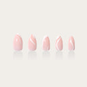 Milky Swirl, Medium Almond, press on nails